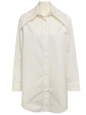 JIL SANDER WHITE COTTON POPLIN SHIRT